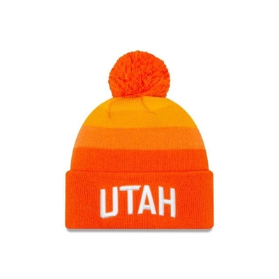 Utah Jazz Gorra | New Era 2019 NBA Authentics City Series Pom Knit Beanie Mexico - Amarillos